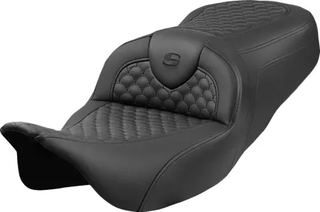 Saddlemen Standard Reach Dragon Scale Stitched RoadSofa Seat With Black Stitching For For Harley Davidson 2008-2024 FLHR, FLHT, FLHX & FLTR Touring Models (Does Not Fit 2023-2024 CVO Models) (808-07B-20800)