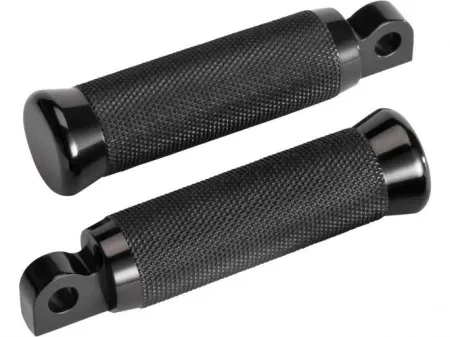 Ricks Motorcycles Foot Pegs Knurled in Black Finish For 2007-2022 Sportster 48, Seventy-Two, XL1200C & 2008-2017 FXSB, FXSE, FXS, FXCW Models (52-610012-0)