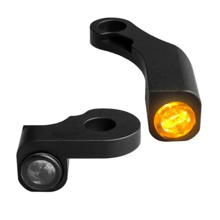 Heinz Bikes NANO Series Handlebar Turn Signals In Black No PL For Harley Davidson 2025 Softail Models (HBTSN-FL25)