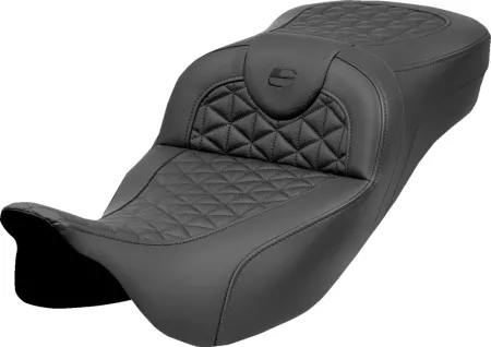 Saddlemen Extended Reach Tri Gripper RoadSofa Seat For Harley Davidson 2008-2023 Touring FLHR, FLHT, FLHX & FLTR Models (808-07B-21100)