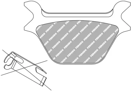 Ferodo, Brake PADS. Organic P-compound (ARM370017)