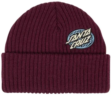 Santa Cruz Global Oval Dot Beanie Dark Cherry (SCA-BNE-9535)