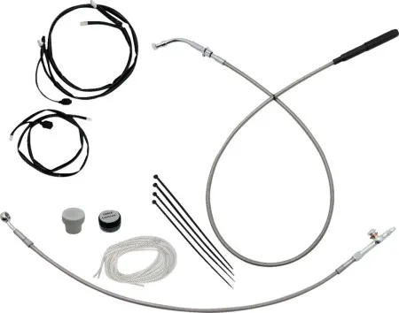 Fat Baggers Ez Install Upper Clutch Cable - 16 Handlebars - Braided Stainless Steel (149016-C)