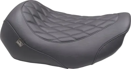 Mustang Double Diamond Wide Tripper Solo Seat With Drivers Backrest With Black Stitching For Harley Davidson 2023-2025 Road Glide & Street Glide Models (89503)
