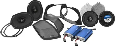 Hogtunes Cut-In Lid Kit with Speakers/Amplifier (RETRO 450.4 KIT)