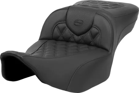 Saddlemen Extended Reach Lattice Stitched Heated Roadsofa Seat For Harley Davidson 2023-2025 Touring FLHX Street Glide & FLTR Road Glide Models (823-07-184A0)