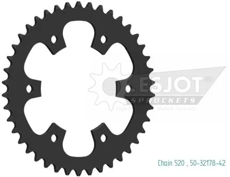 Esjot STANDARD SPROCKET REAR 520 (50-32178-42)
