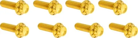 Arlen Ness Titanium Lifter Block Bolt Kit In Gold For 2000-2026 Twin Cam & M8 Engines (300-937)
