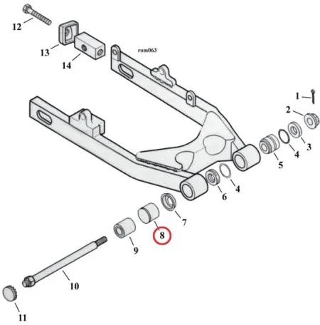 Hastings Bushing, Swingarm (23110)