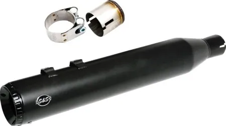 S&S Cycle Swindler Exhaust Conversion Kit 2 Into 1 GNX Slip-On Muffler In Black For Harley Davidson 2017-2024 M8 Touring Models (550-1165)