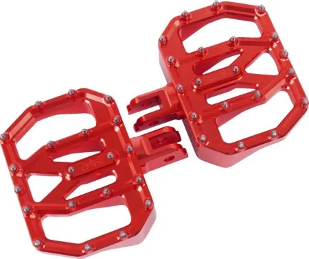 Thrashin Supply Co. Mini Aggressor Floorboards In Red For Harley Davidson 2018-2026 M8 Softail Models (TSC-2031-2-SF)