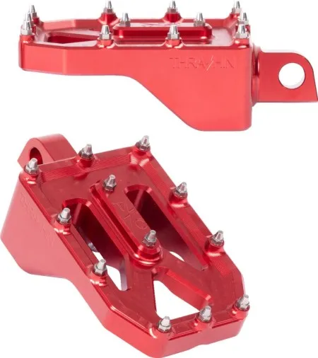 Thrashin Supply Co. Aggressor Rear Footpegs In Red (TSC-2022-2-D)