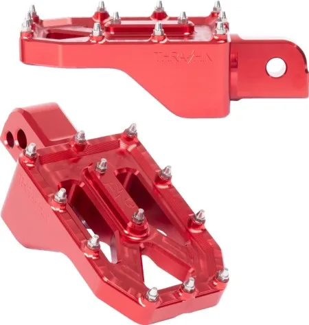Thrashin Supply Co. Aggressor Rear Footpegs In Red For Harley Davidson 2018-2026 M8 Softail Models  (TSC-2022-2-SR)