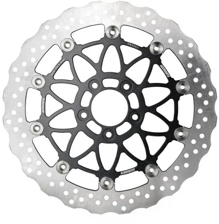 Accossato Front Oversized 13 inch Wave Floating Brake Disc For 2018-2026 Softail & 2008-2023 Touring (excl. models with Open Centre Discs) (DKS263N)