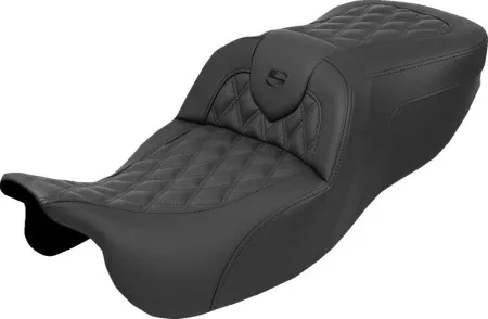 Saddlemen Lattice Stitched RoadSofa Seat With Black Stitching Without Backrest For Harley Davidson 2015-2025 Freewheeler & Road Glide 3 Models (815-07-182)