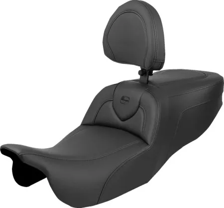 Saddlemen Plain Roadsofa Seat With Drivers Backrest For Harley Davidson 2015-2025 FLTR Freewheeler & FLTRT Road Glide 3 Models (815-07-187BR)