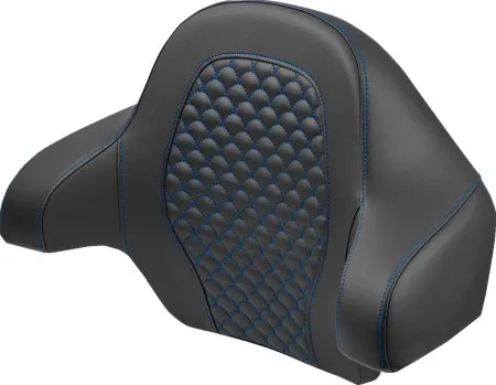 Saddlemen Dragon Scale Tour Pak Backrest Pad With Blue Stitching For Harley Davidson 2014-2025 FLHR, FLHT, FLHX, FLTR & FLHTCUTG Touring Models (814-07-20901)