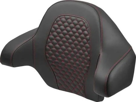 Saddlemen Dragon Scale Tour Pak Backrest Pad With Red Stitching For Harley Davidson 2014-2025 FLHR, FLHT, FLHX, FLTR & FLHTCUTG Touring Models (814-07-20904)
