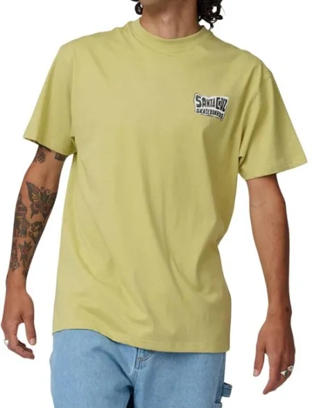 Santa Cruz Collage Hand T-shirt Faded Khaki (ARM618817)