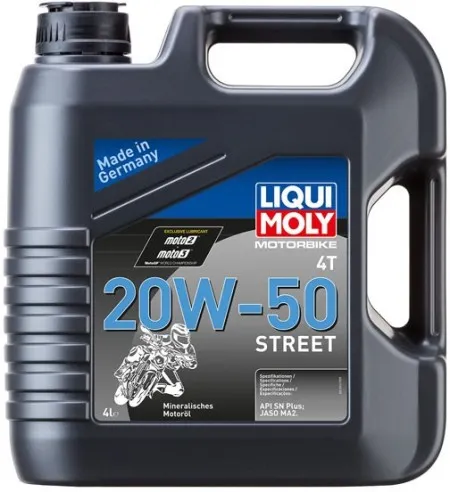 *24H Extra Transit TIME* Liqui Moly, 4T 20W-50 Street Motor OIL. 4 Liter (LM1696)