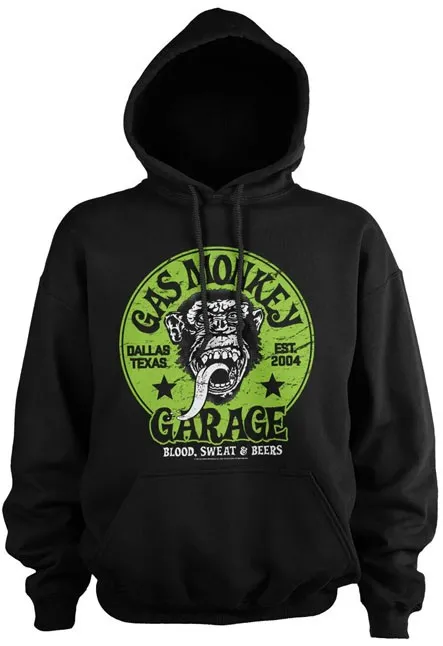 Gas Monkeys Garage GMG Green Logo Hoodie Black (ARM386127)