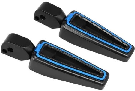 Fangster Passenger Footpegs Black Blue For Harley Davidson 2018-2026 Softail Models (713448)
