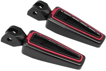 Fangster Footpegs Black Red For Harley Davidson 2018-2026 Softail Models (713438)