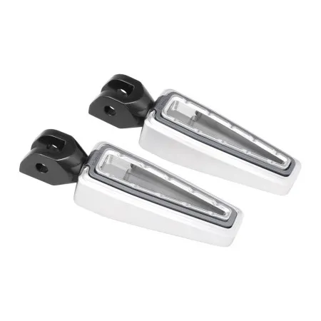 Fangster Footpegs Chrome Smoky For Harley Davidson With Male Mount Adapters (713433)