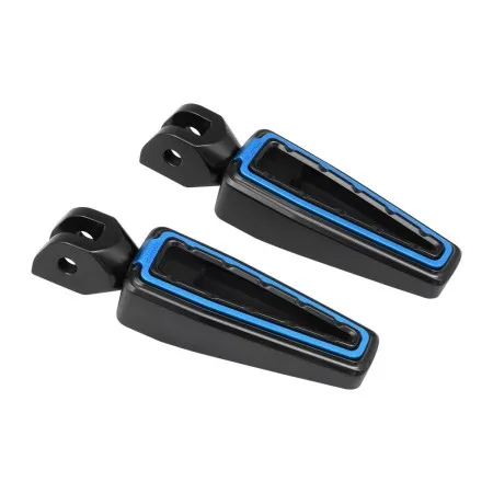 Fangster Footpegs Black Blue For Harley Davidson With Male Mount Adapters (713432)