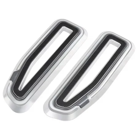 Fangster Floorboards Chrome Smoky For Harley Davidson 1986-2017 Softail, 2012-2016 Dyna FLD Switchback, 1983-2023 Touring & 2009-2023 Trike Models (713417)