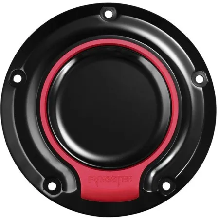 Fangster Derby Cover Black Red For 1999-2017 Dyna, 1999-2018 Softail (excl. FLSB), 1999-2015 Touring, Trike (713389)