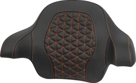 Saddlemen Tri Gripper Tour-Pak Passenger Backrest Pad With Orange Stitching For Harley Davidson 2014-2025 FLHR, FLHT, FLHX, FLTR & FLHTCUTG Touring Models (814-07-21103)