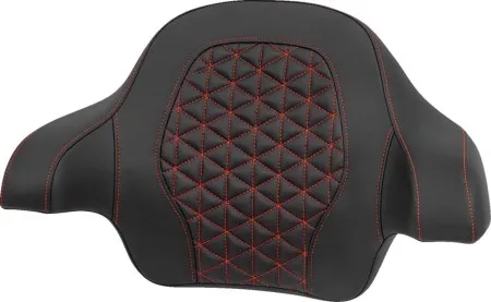 Saddlemen Tri Gripper Tour-Pak Passenger Backrest Pad With Red Stitching For Harley Davidson 2014-2025 FLHR, FLHT, FLHX, FLTR & FLHTCUTG Touring Models (814-07-21104)