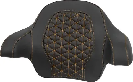 Saddlemen Tri Gripper Tour-Pak Passenger Backrest Pad With Gold Stitching For Harley Davidson 2014-2025 FLHR, FLHT, FLHX, FLTR & FLHTCUTG Touring Models (814-07-21107)