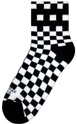 American Socks Checkerboard Ankle High Socks (ARM517227)