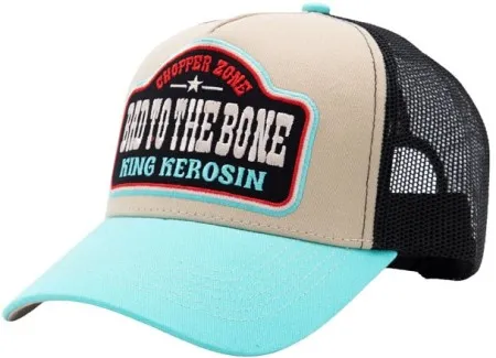 King Kerosin Bad To The Bone Trucker Cap Turquoise/ecru (ARM752127)