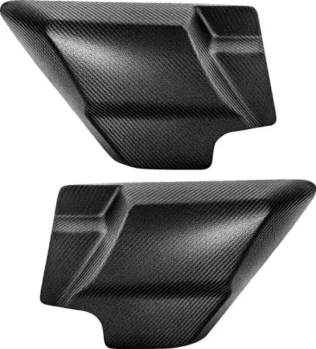 Saddlemen Carbon Fiber Side Covers In Matte Finish For Harley Davidson Models 2009-2025 Touring FLHR, FLHT, FLHX & FLTR Models (CF-809-07-006M)