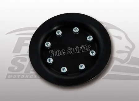 Free Spirits Pulley Cover In Black For Harley Davidson 2004-2010 XL Sportster & 2008-2012 XR1200 Models (207616K)