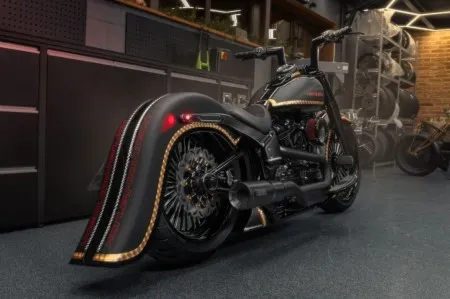 Killer Custom Stretched Rear Fender For Harley Davidson 2018-2026 M8 Heritage FLHC/FLHCS & Deluxe FLDE Softail Models ()