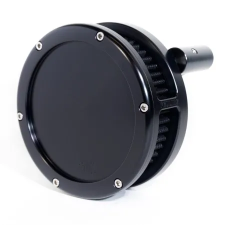 Feuling BA Solid Cover Slim Air Cleaner Kit In Black With Black Filter For Harley Davidson 2008-2016 FLT / 2016-2017 FLST & FXDLS (Fly By Wire) Models (5553-S)