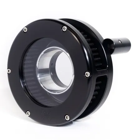 Feuling BA Slim Air Cleaner Kit With Clear Cover In Black Finish With Black Filter For Harley Davidson 1999-2017 Twin Cam Models (Exc. E-Throttle & 99-01 FLT) (5544-S)
