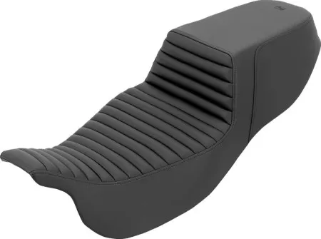 Saddlemen Extended Reach Tuck & Roll Front With Rear Smooth Roadsofa Seat With Black Stitching For Harley Davidson 2015-2025 Freewheeler & Road Glide 3 Models (815-07E-171)