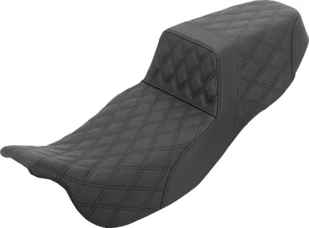 Saddlemen Extended Reach Lattice Stitched Front & Rear Step-Up Seat With Black Stitching For Harley Davidson 2015-2025 Freewheeler & Road Glide 3 Models (815-07E-175)