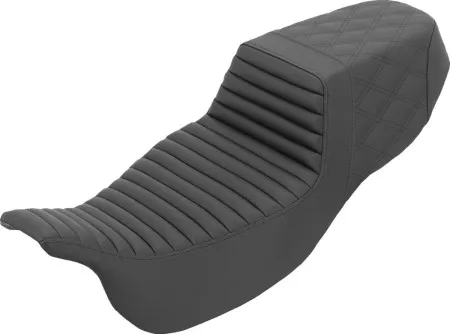 Saddlemen Extended Reach Tuck & Roll Front With Rear Lattice Stitched Roadsofa Seat With Black Stitching For Harley Davidson 2015-2025 Freewheeler & Road Glide 3 Models (815-07E-176)