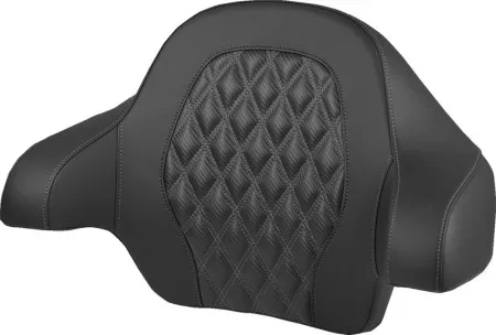 Saddlemen Lattice Stitched Carbon Fiber Tour Pak Backrest Pad With Grey Stitching For Harley Davidson 2014-2025 FLHR, FLHT, FLHX & FLTR Models (814-07-20702)