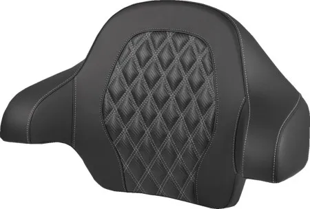 Saddlemen Lattice Stitched Carbon Fiber Tour Pak Backrest Pad With Silver Stitching For Harley Davidson 2014-2025 FLHR, FLHT, FLHX & FLTR Models (814-07-20705)